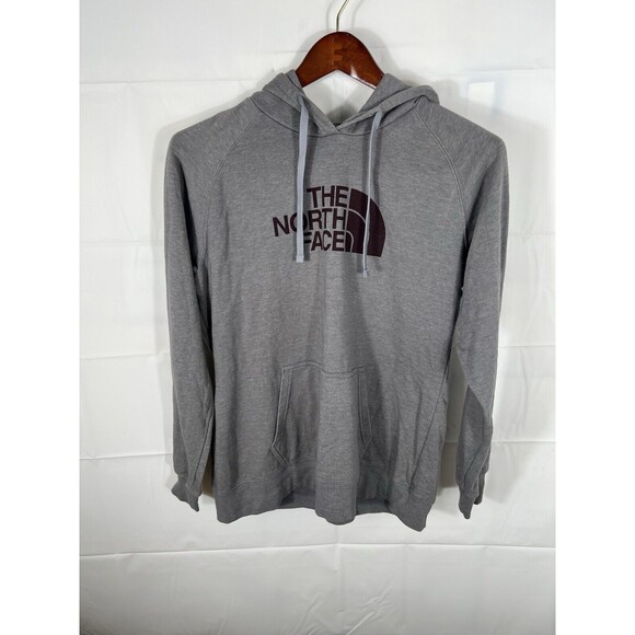 The North Face Womens Pullover Hoodie Size L Gray Purple‎ Logo Sweatshirt - Picture 6 of 7